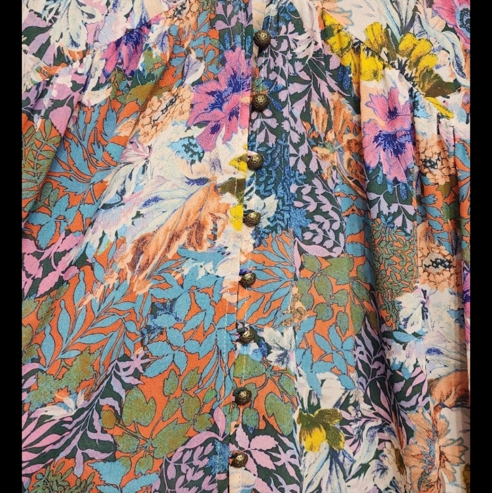 NEW Women's Anthropologie Valencia Dress Akemi + Kin Floral Midi Dress Size Larg - Picture 6 of 7